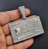 پلاک فول نگین مردانه طرح حروف نقرهای رنگ ثابت و ضدحساسیت، مناسب استفاده روزانه و مجالس خاص از هرمان اکسسوری