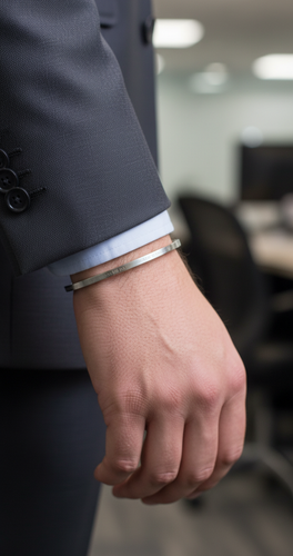 دستبند بنگل مردانه دنیل ولینگتون استیل مدل کلاسیک نقرهای