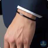 دستبند بنگل مردانه دنیل ولینگتون استیل مدل کلاسیک مشکی